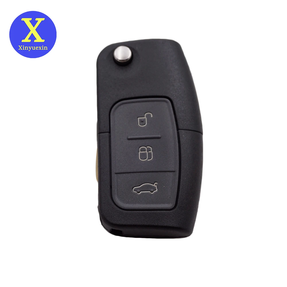 

Чехол для ключей Xinyuexin, чехол для Ford Fiesta Focus Mondeo Falcon B-Max C-Max S-Max Eco Sport Galaxy Territory, 3 кнопки