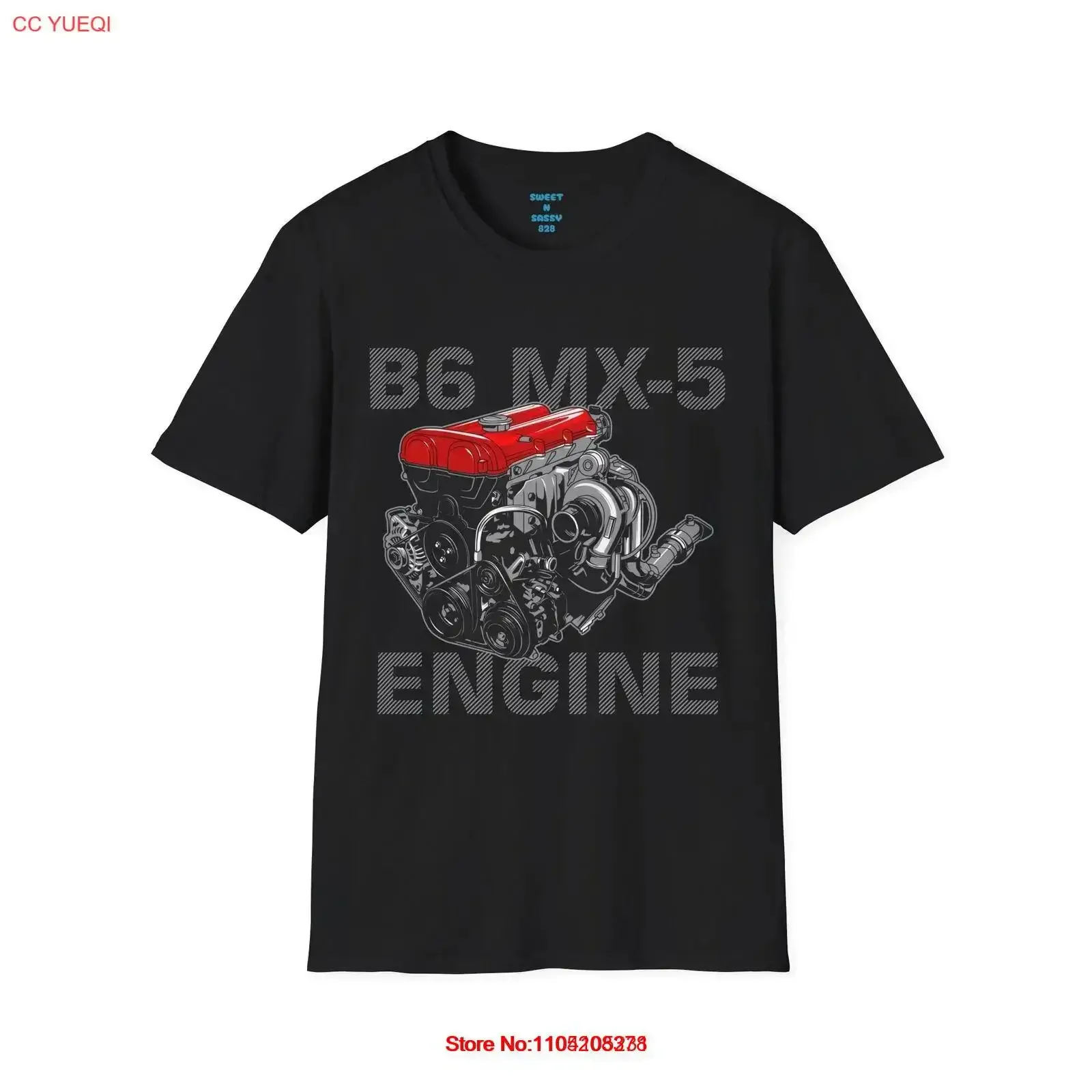 B6 MX 5 T Shirt Iconic Miata Engine for JDM Enthusiasts vintage Washed Soft homme Slightly fashion Breathable