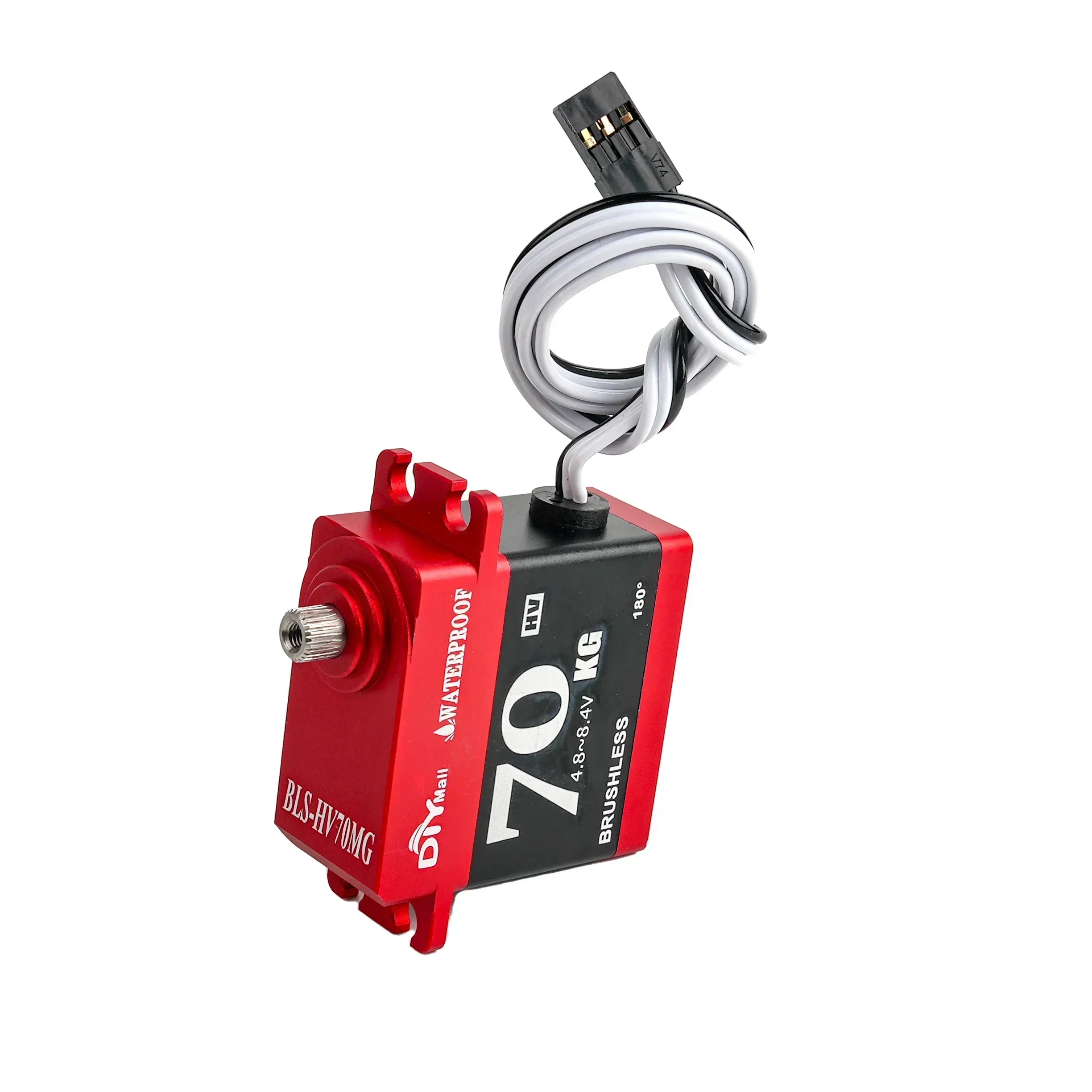 HV 70 kg BLS-HV70MG Digitaler Servomotor Ganzmetall 8,4 V 180/270 Grad wasserdicht Hoher Drehmomentwinkel steuerbar für RC-Car 1:8 10