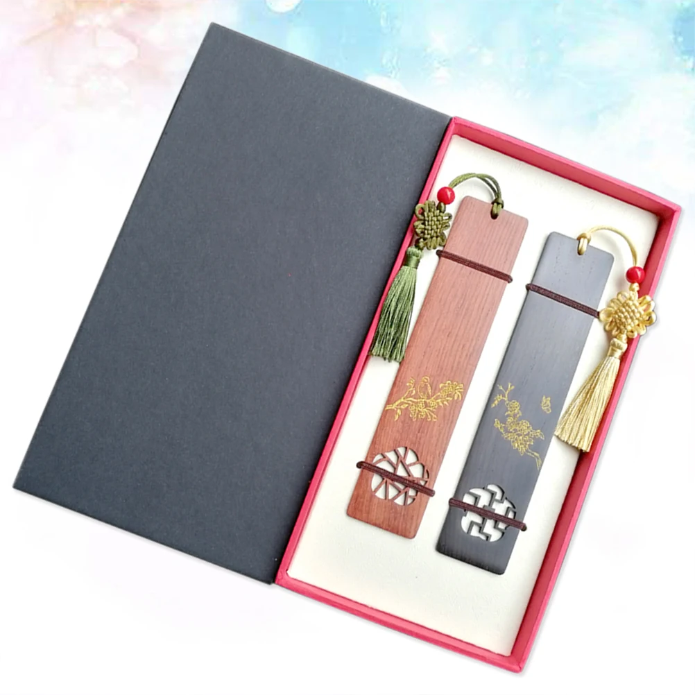 2pcs Chinese Style Bookmarks Creative Exquisite Classical Book Mark Business Cultural Gift Souvenirs