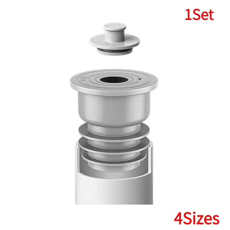 #1Set Drain Pipe Anti-odor Seal Plugging Cover Wash Basin Floor Drain Deodorization Silicone Core Downpipe Anti- Durable