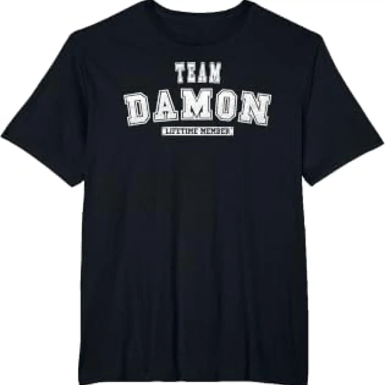 Team Damon Lifetime Member Family Last Name T Shirt black vintage Washed Slightly Top For Everyday Wear Versatile fashion