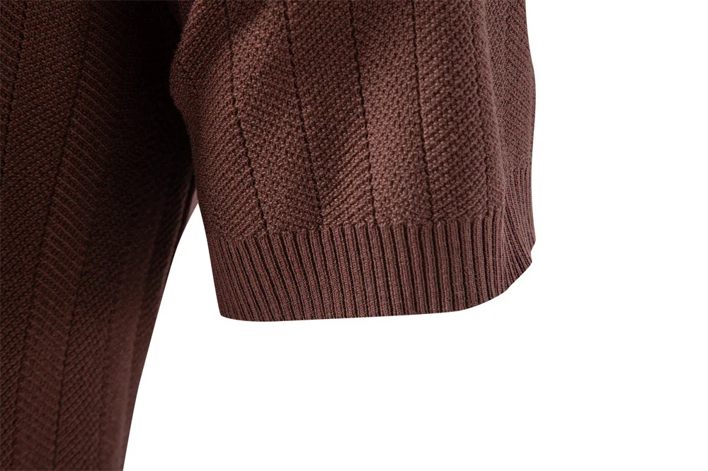 Spring and Summer New Men's Fashion Business Polo Shirt, Soft, Comfortable and Breathable, with a Suit Collar and Short Sleeves