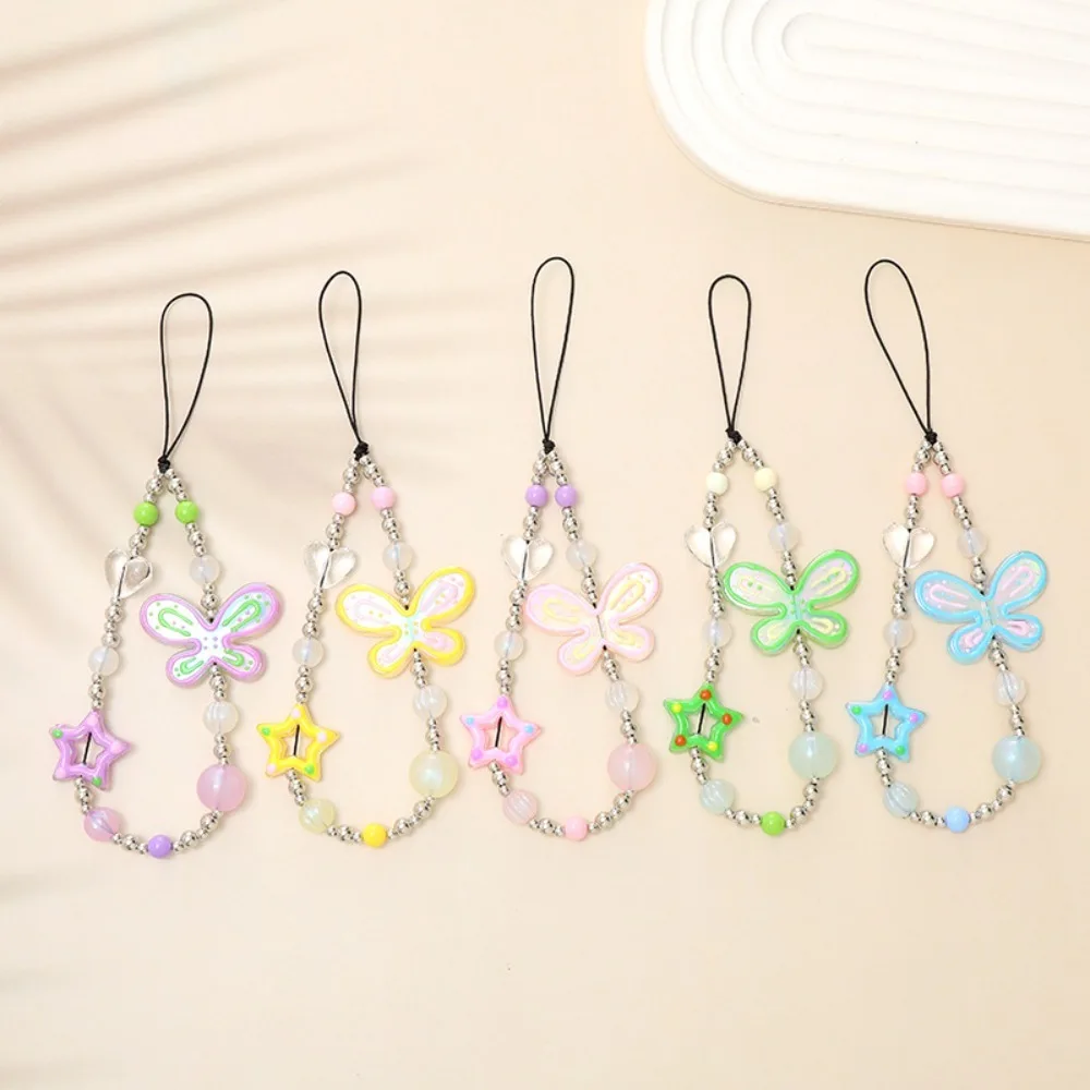 Fashion Bow Butterfly Bowknot Phone Chain Beauty Anti Loss Phone Lanyard Women Girl Gifts Keyring Charm Jewelry Gifts