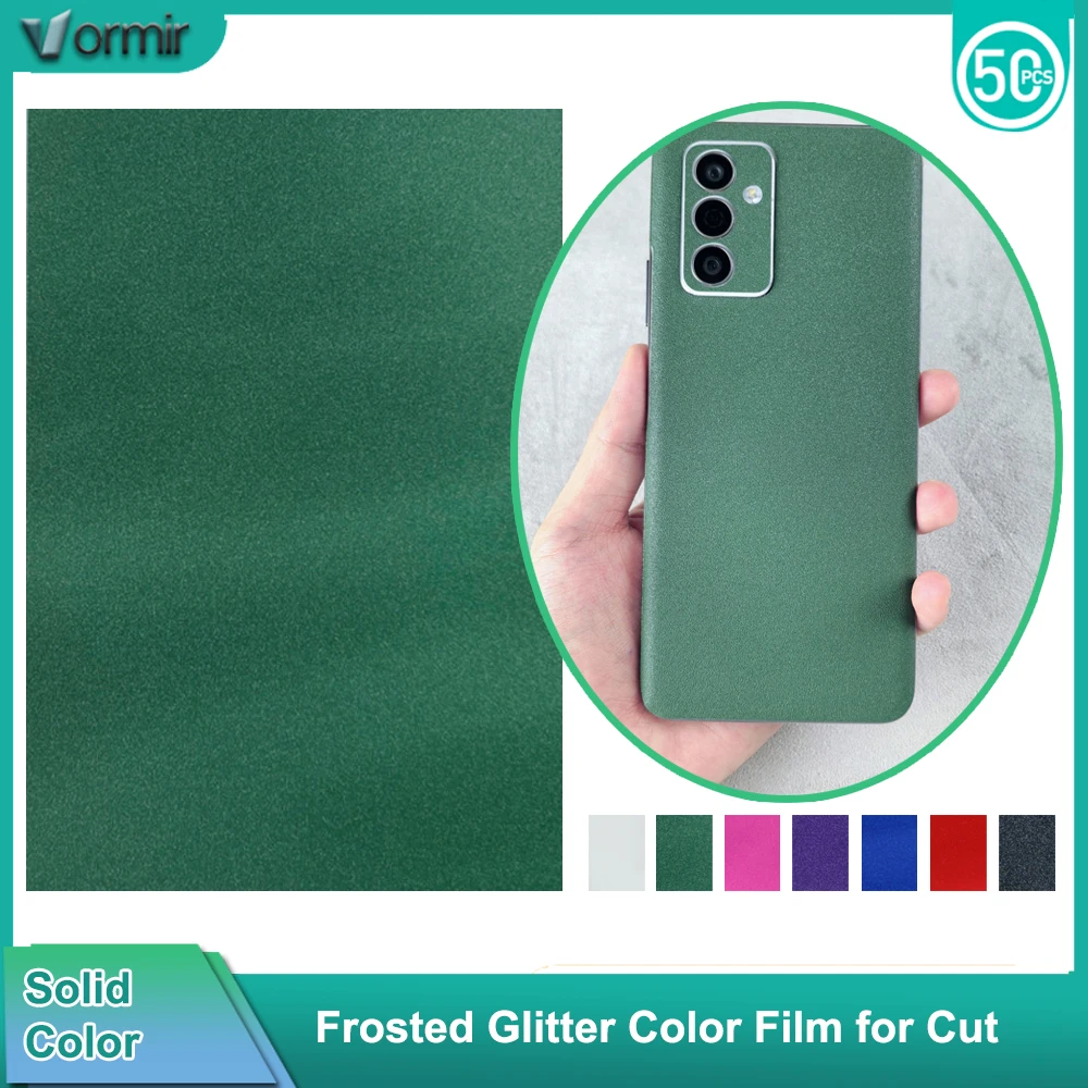 

VORMIR 190*120 мм однотонные глиттерные наклейки-пленки для плоттеров, для задней панели телефона, меняющие цвет, декоративные пленки