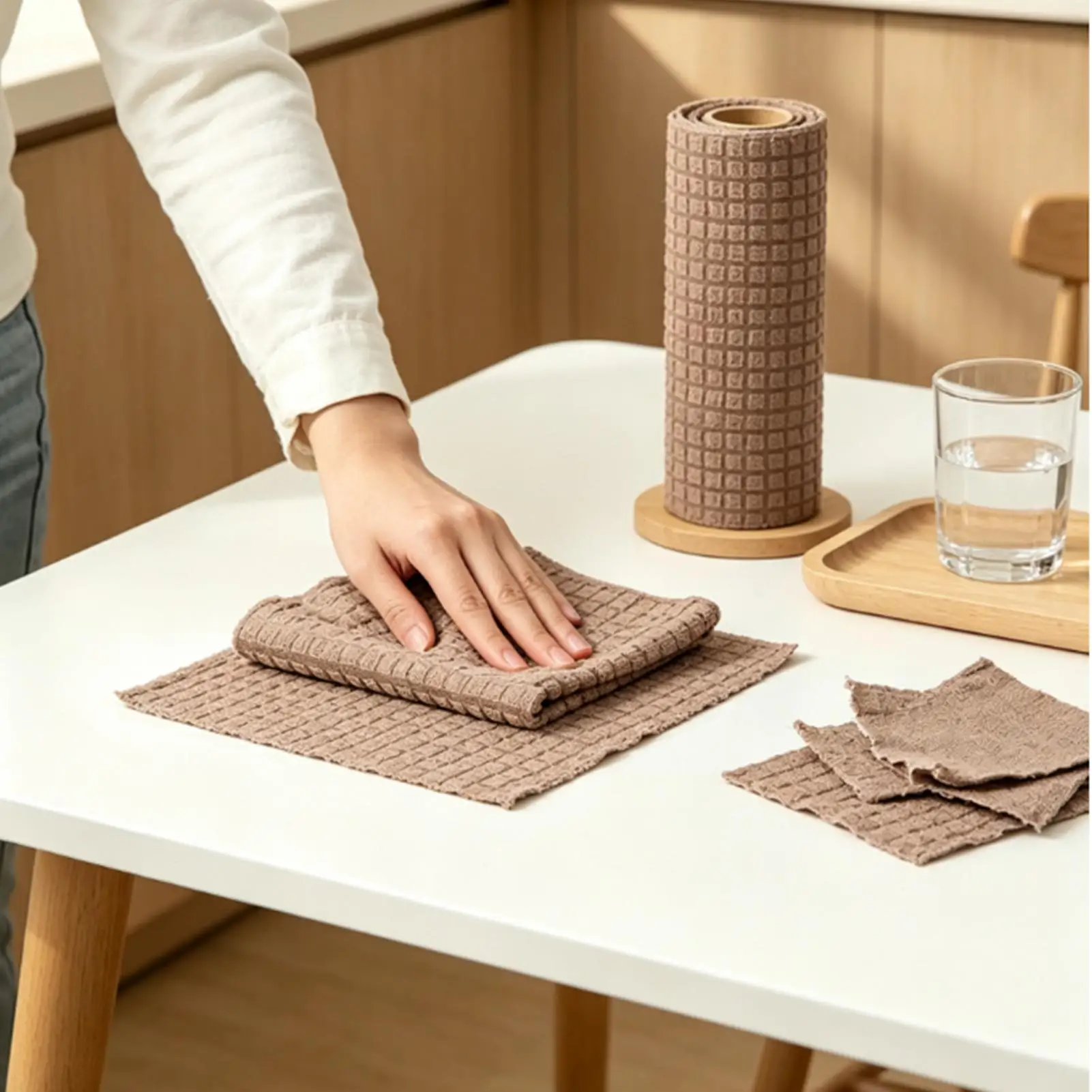 Reusable Microfiber Towel Roll Hand Tear Cleaning Towels Multipurpose Absorbent Cleaning Wipes Kitchen Rag Cleaning Tool
