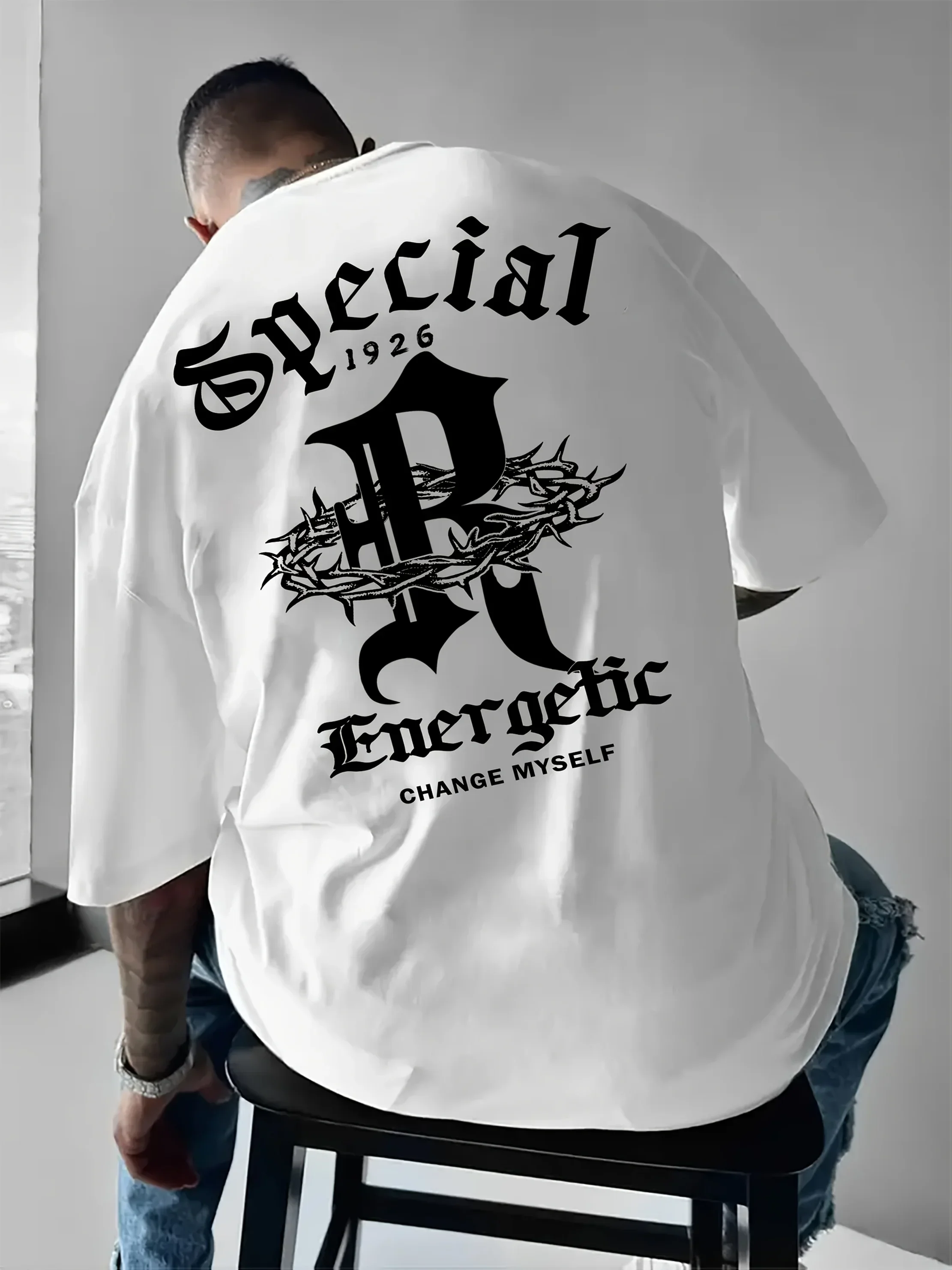 

Мужская повседневная футболка с круглым вырезом и короткими рукавами, лето 2024, новая модная мягкая дышащая футболка в стиле хип-хоп