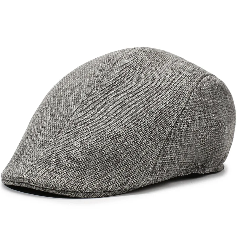 Men Berets Cap British Style 2026 New Autumn Summer Linen Hats Fashion Flat Caps Classic Vintage Gatsby Cabbie Cap Chapeau Homme