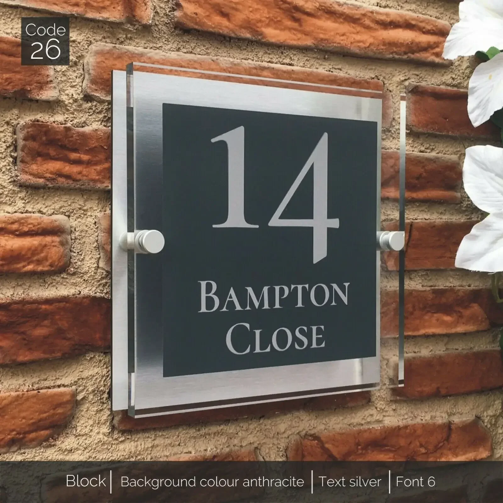 Customized Acrylic Black Golden Door Number House Signs Personalised For Your Home Numbers Names Letters