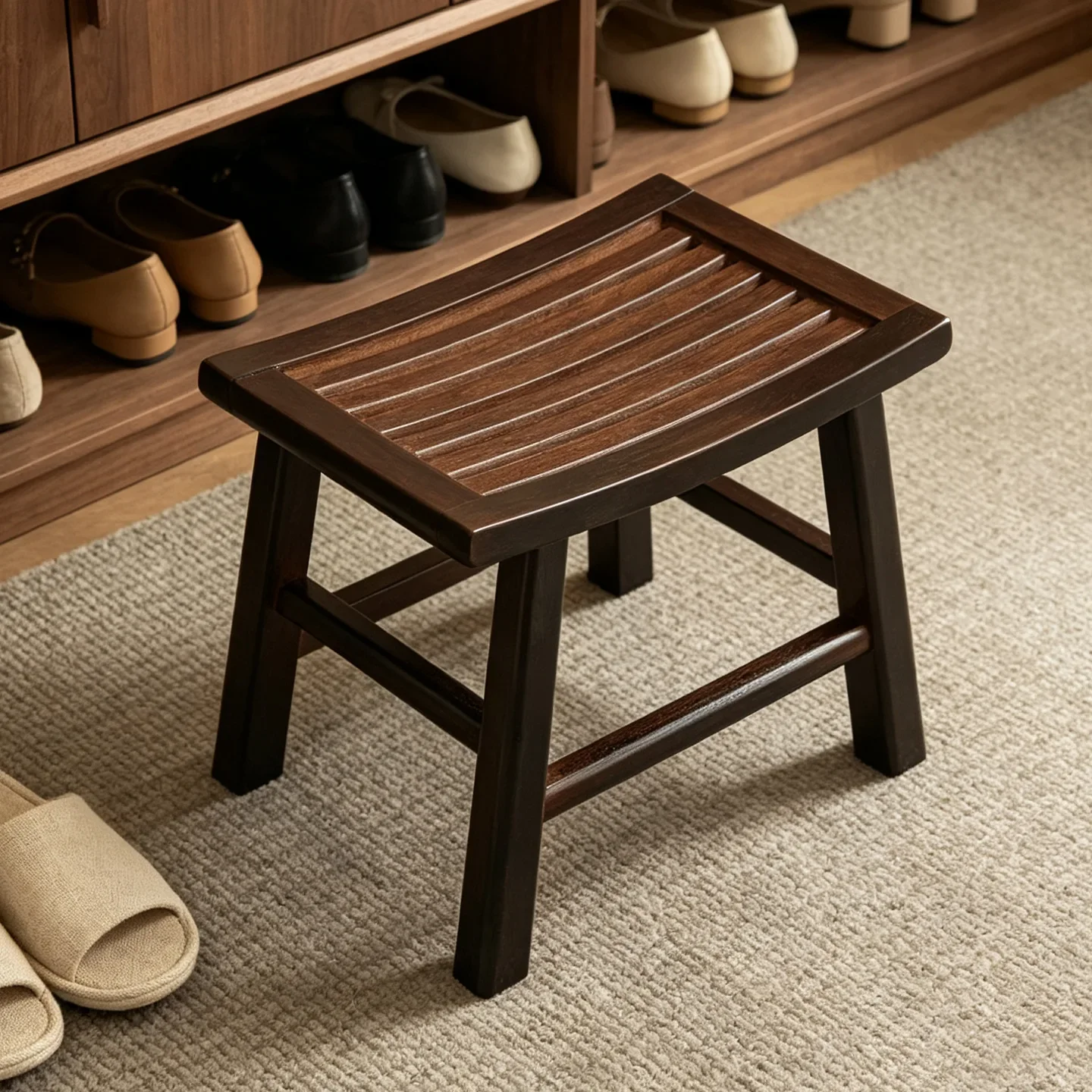 Bath stool bathroom non-slip bath stool household elderly pregnant women shower stool low stool shoe change stool
