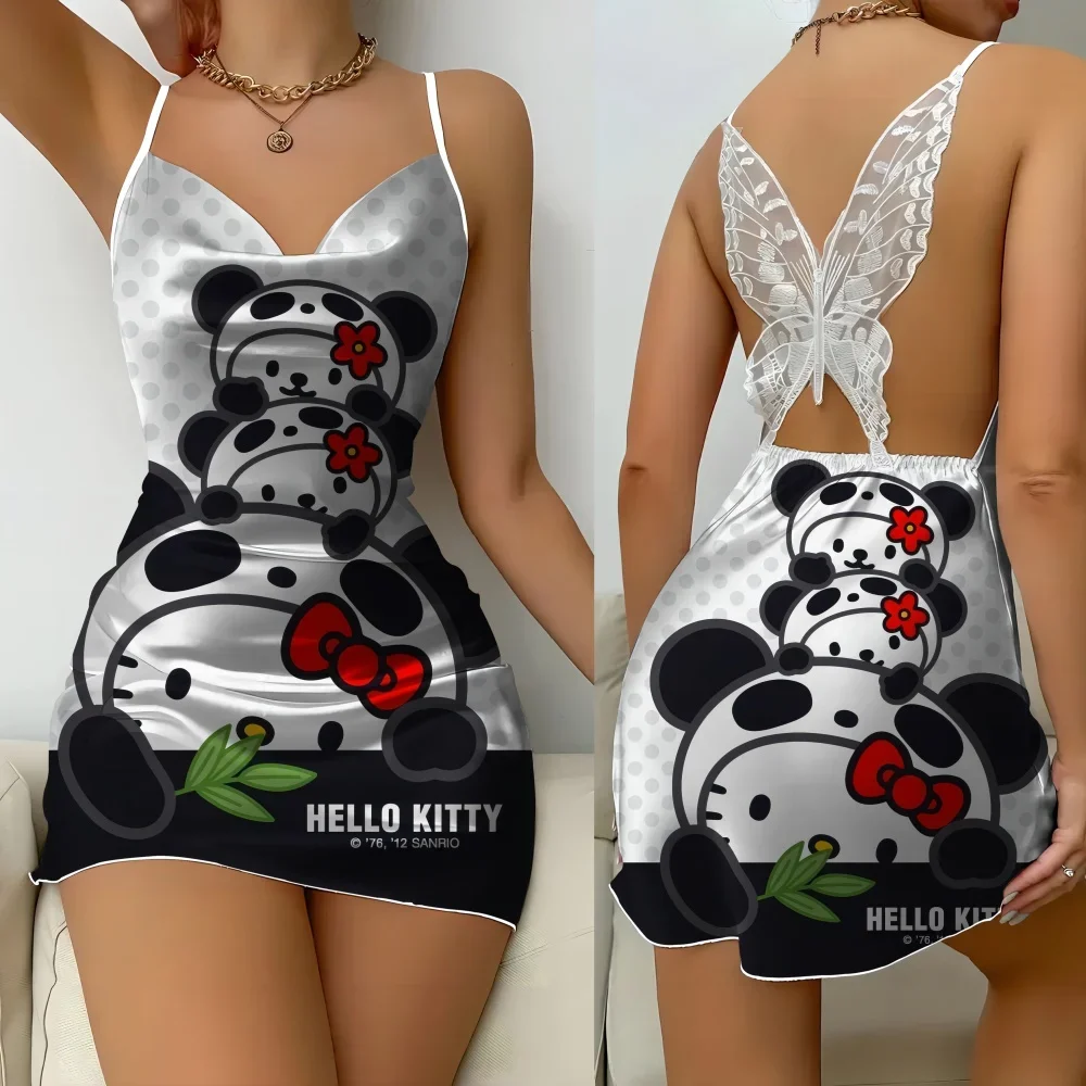 2024 Lovely Style Sleeveless Pajamas Woman Summer New Women Sleepwear One Piece Dress Mickey Pattern Nightgowns for Women Home