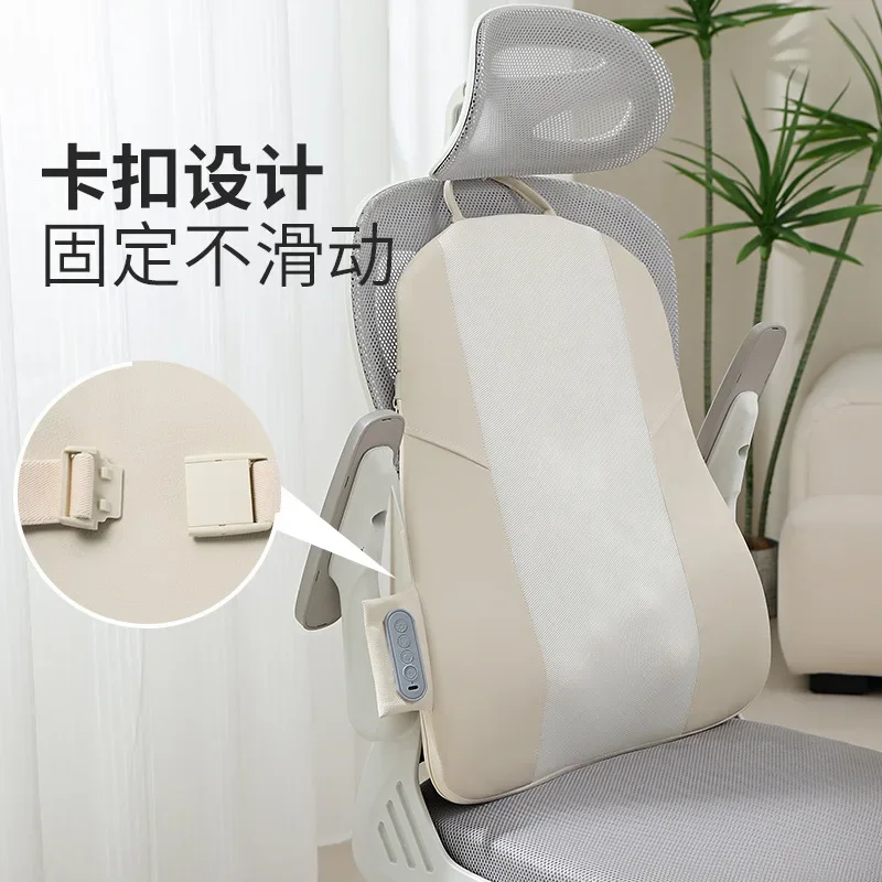 

Wireless Hot Compress Vibro-Massage Car Lumbar Support Cushion Back Waist Pain Relief Heated Seat Cushion with Remote Control