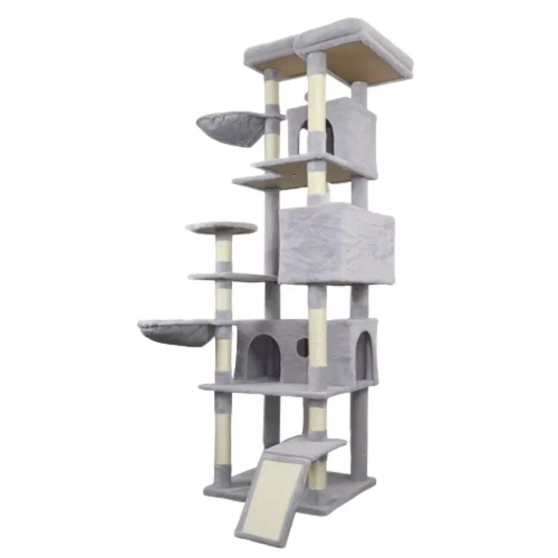 Cat Tree for Multi-Cat Households Stable Anti-Shaking Cat Climbing Play Sleeping All-in-One Cat Furniture