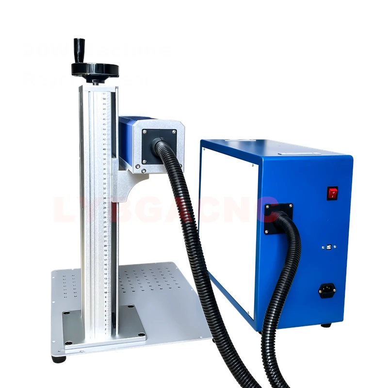 Disassembled LY Desktop mini Fiber Laser Marking Machine upgrade Rotation axis Rolling roller axis 20W 30W 50W  Metal Engraving
