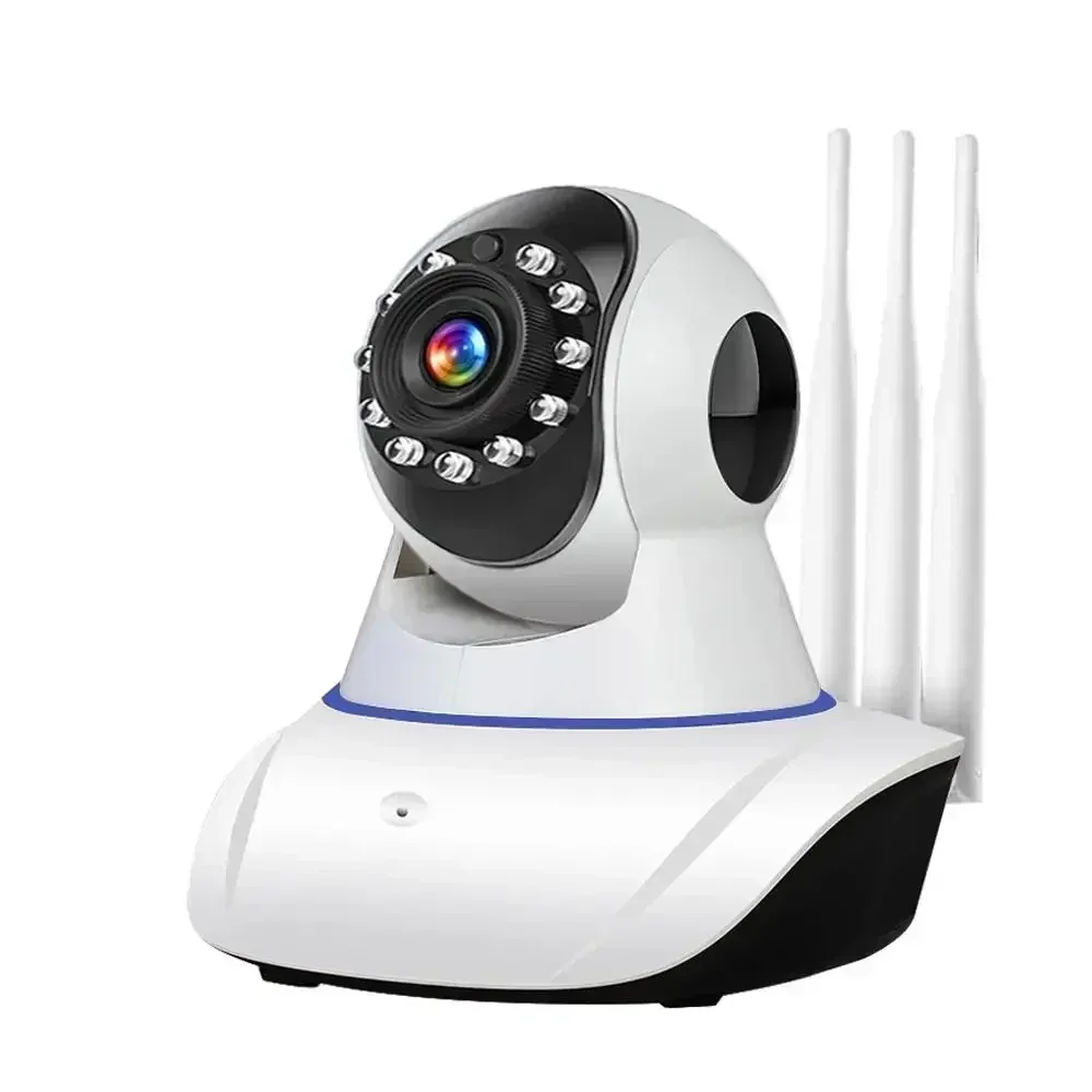 Security Protection Wifi Ip Camera Infrared 360º Rotation 3 Antennas 3 Surveillance Camera1080p Antennas Wifi Ip Camera