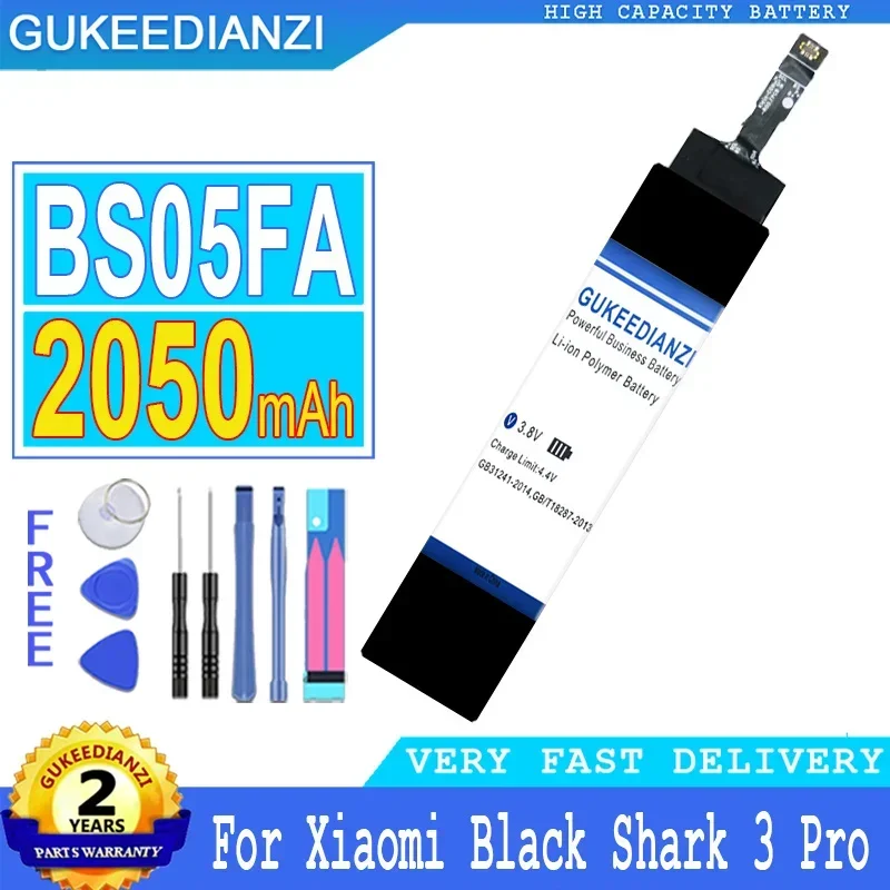 

Сменный аккумулятор GUKEEDIANZI BS05FA, аккумулятор большой мощности для Xiaomi Black Shark 3 Pro, 3 Pro , 2050 мАч