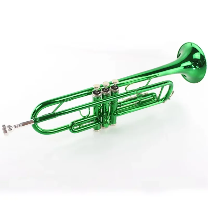 

Direct Selling Green Trumpet Beginners Learning Western Wind Instruments Performance Color Trumpet