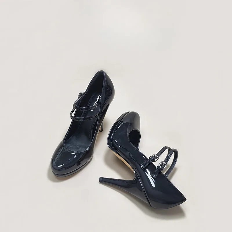 

Retro Womens Mary Jane Shoes Fashion Classic High Heels for Woman Exquisite Round Head Casual Shoes Designer Shoes Zapatos Mujer