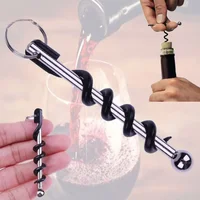 Bottle Opener Outdoor Mini EDC Cork Screw Red Wine Bottle Opener Keyring Tool Multi-functional Camping Survival Equipment Tool 5