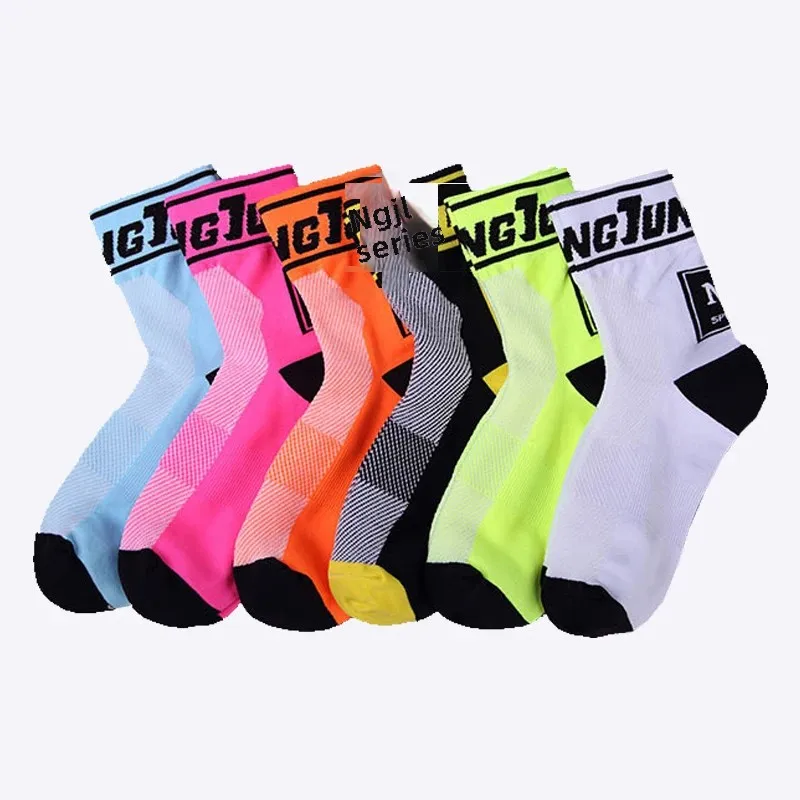 3 Pairs 2022 News Cycling Socks Pro Team Road Bike Men Compression For Women Mtb  Long Grey White Black Green