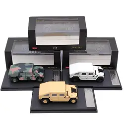 Camioneta Pickup Master 1:64 H1, fundido a presión militar juguete, colección de modelos de coches, regalos, edición limitada