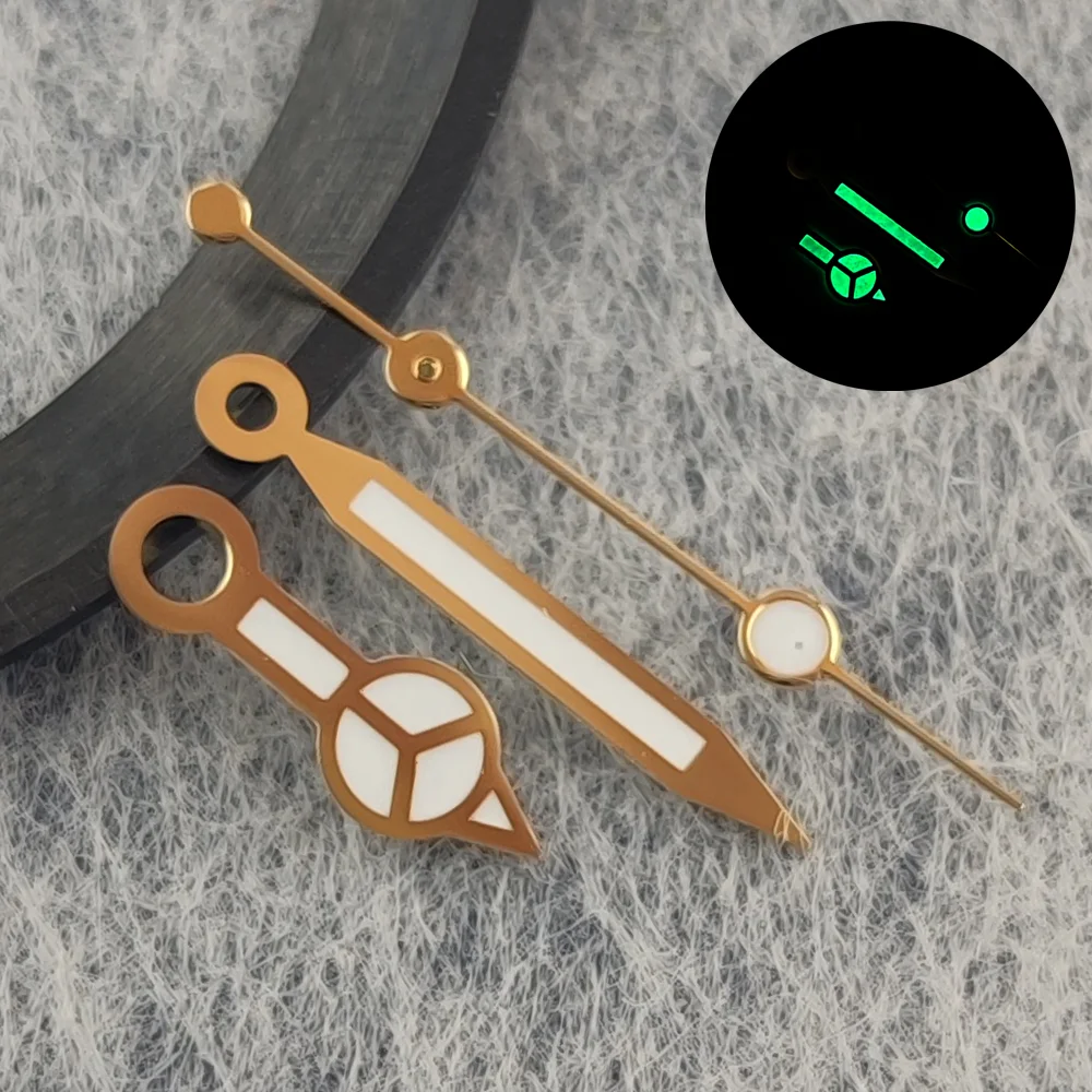 High Quality NH35 Hands Rose Gold Silver Watch Hands For NH35/NH36/4R/7S Movement Watches Pointers Green/Blue Luminous image 3