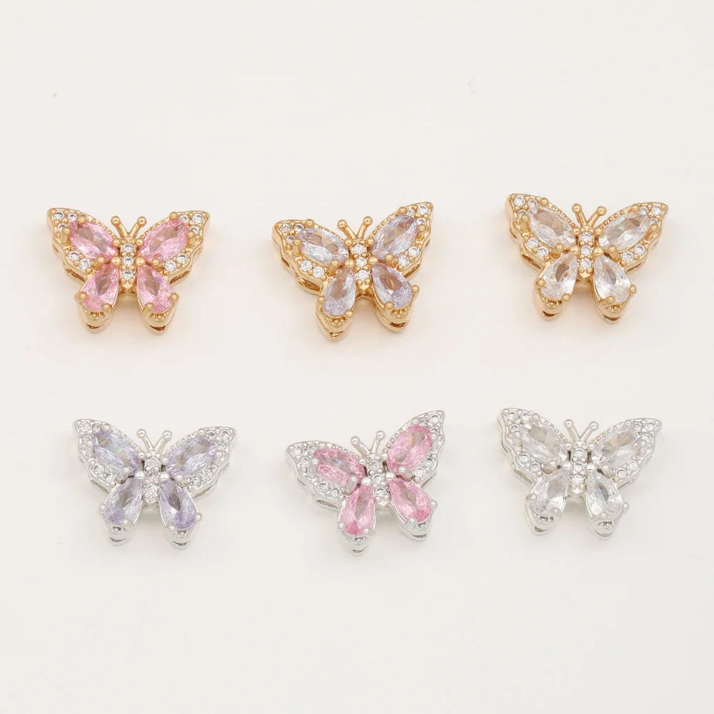 

Cordial Design 40Pcs 11*15MM CZ Connectors/Butterfly Shape/Bracelets Accessories/Hand Made/Jewelry Findings & Components #194103