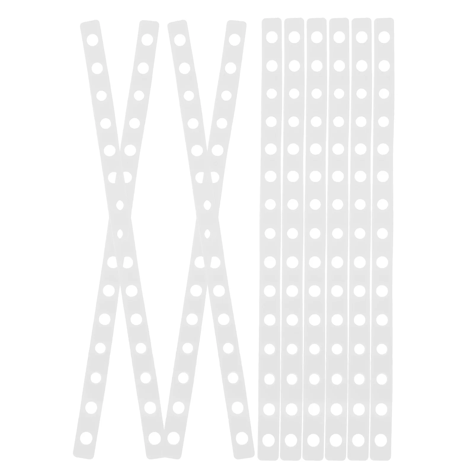 

12pcs Porous Plastic Black Transparent Closet Hanger Display Strips Closet Versatile Organizer Garment Connector Clothes Display