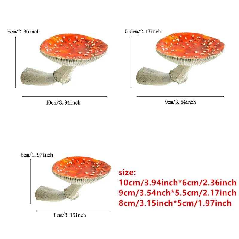 버섯 벽걸이 선반, 수지 벽 플로팅 선반, 아마니타 버섯 모양, 홈 데코 장식품, 벽걸이 선반