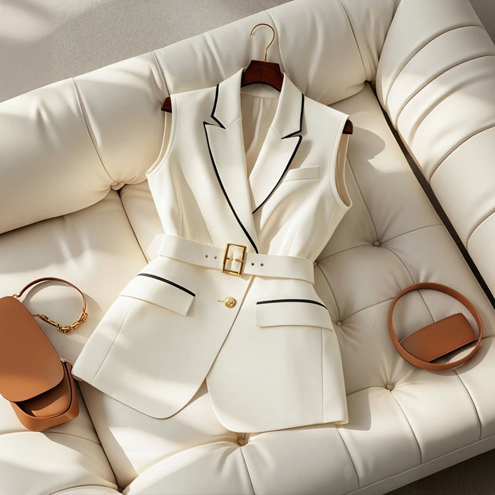 

Tailored Long Sleeve Straight Arm Casual Suit Fashionable Women's Top Quality Material Comfortable Fit Straight Cut Arm