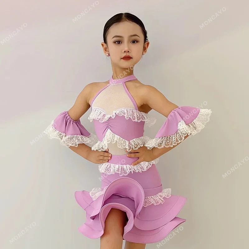 

Salsa Tango Rumba Latin Dance Dress Girls Samba Dancing Dress Kids Ballroom Dance Competition Dresses Girls Latin Practice Dress