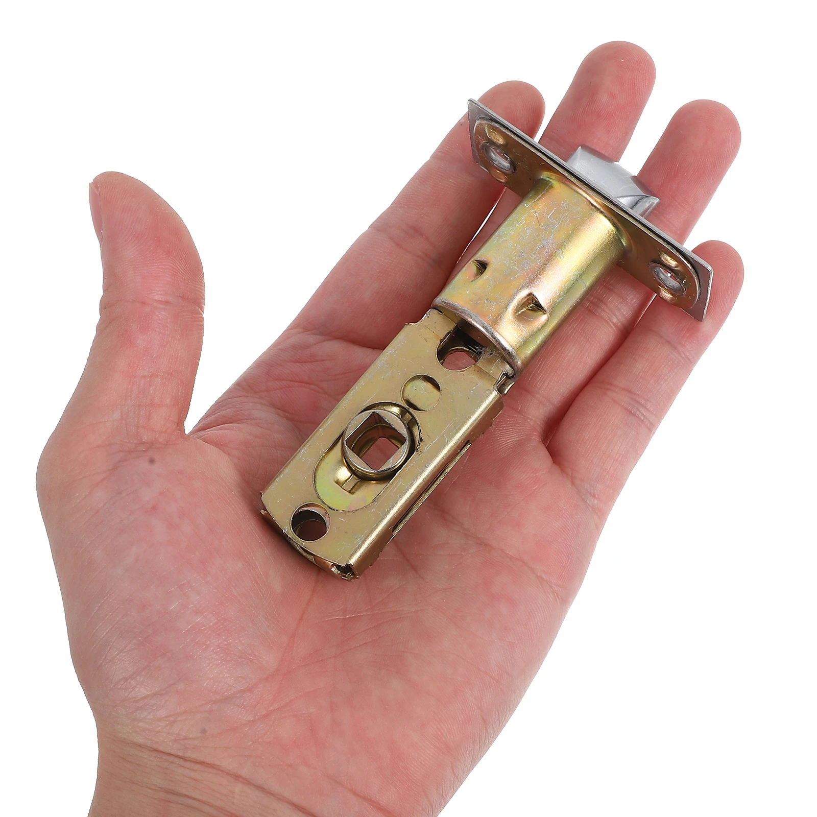 

Adjustable Door Latch Stainless Steel Three Rod Mechanism Strike Plate for Bathroom Passage Sliding Barn Doors