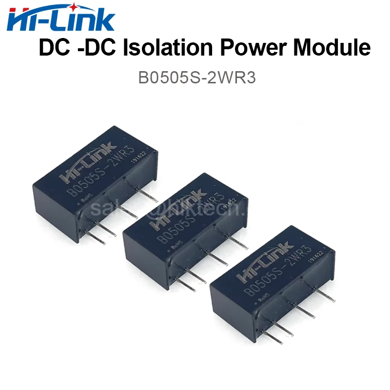 Бесплатная доставка, 10 шт./лот, модуль мощности Hi-Link 5 В, 2 Вт, B0505S-2WR3 90% КПД преобразования постоянного тока, преобразователь напряжения, трансформатор напряжения