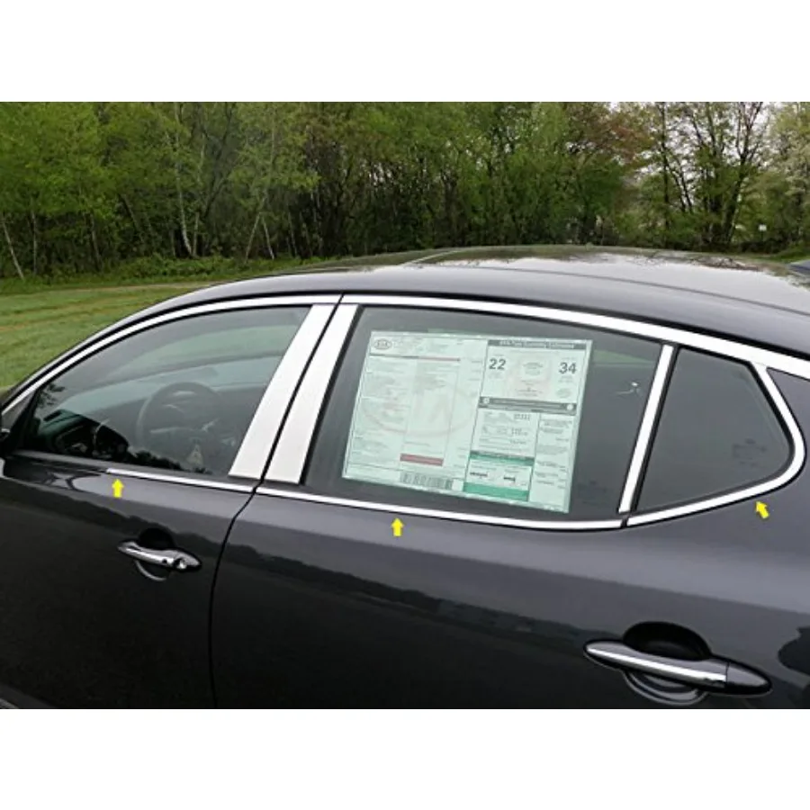 

Stainless Polished Chrome Window Sill Trim Set 6PC for Kia Optima 2011-2015 4-Door Sedan Interior Exterior Decoration