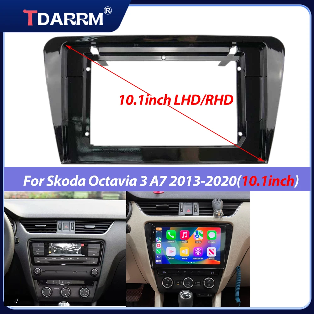 For SKODA Octavia 3 A7 2013-2018 Car Multi-media Head Unit Player 10 inch Frame Fascia Adapter Canbus Box Decoder Panel Kit