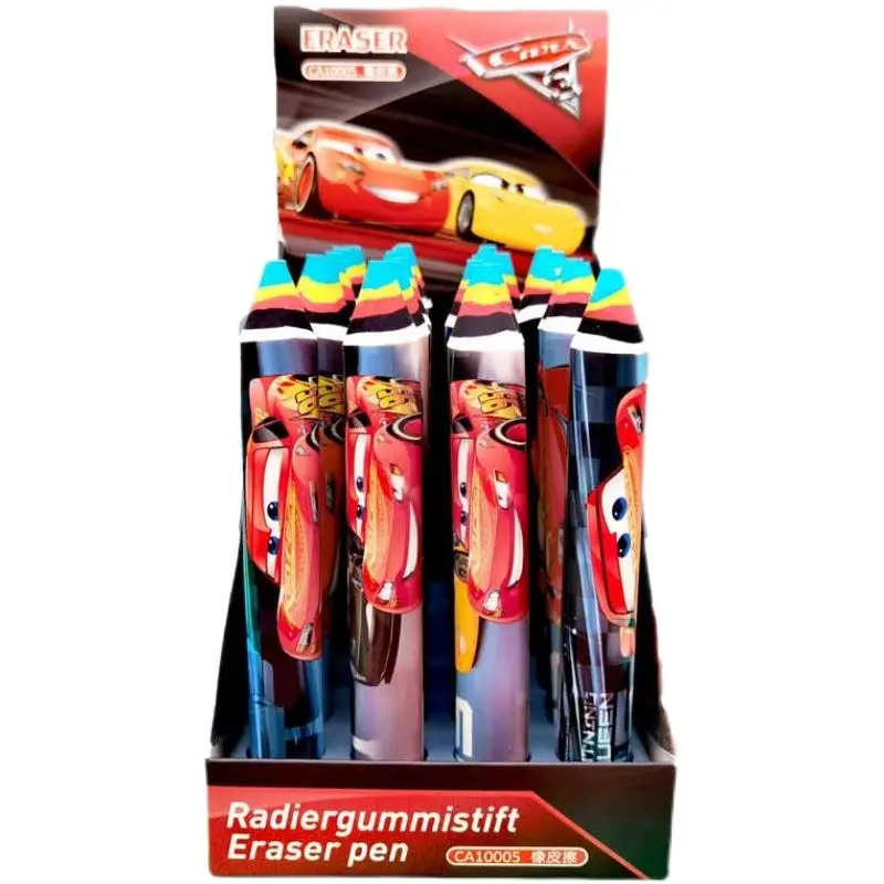 New Disney Lightning McQueen animation peripheral cartoon cute pencil eraser creative personalized stationery prizes wholesale