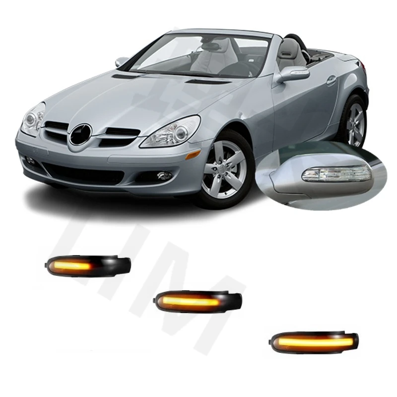 for Mercedes Benz SLK Class R171 W171 SLClass R230 W230 2001 - 2008 Dynamic LED Sequential Blinker Mirror Turn Light Signal Lamp