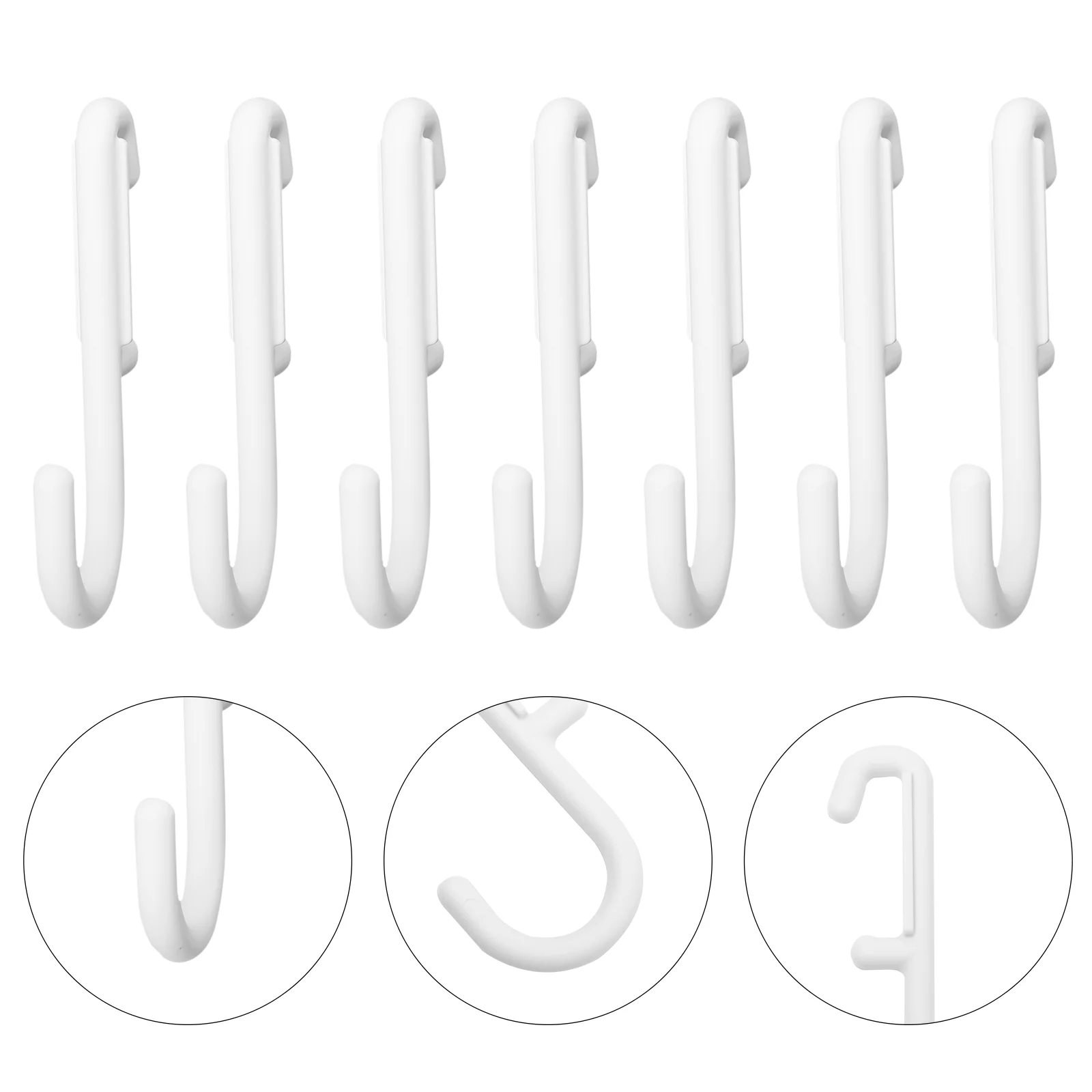 

7 Pcs Wall Hanging No Punching Peg Board Hook White Pegboard Plastic Hanger Hooks Commodity Shelf Display