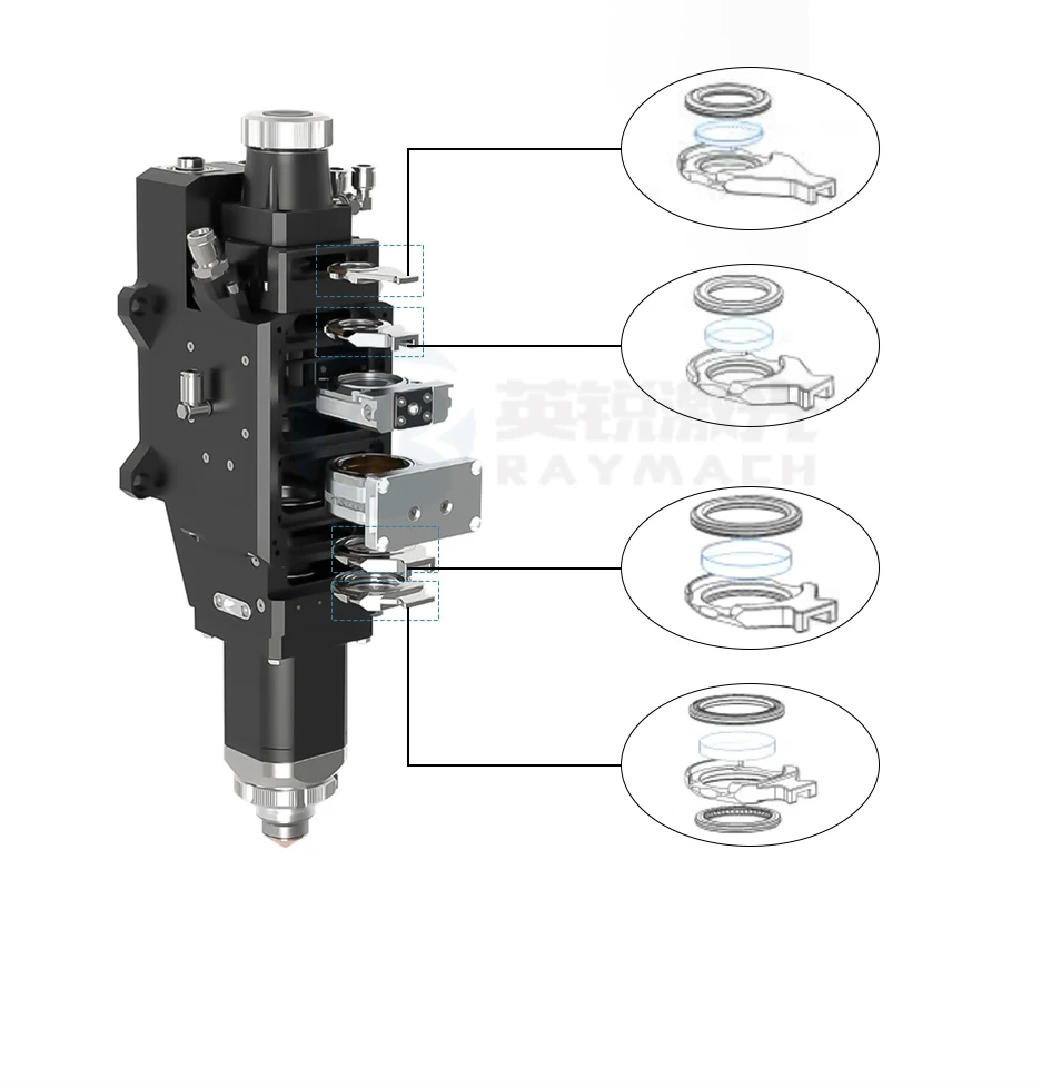 BOCI cabezal láser BLT662 cajón inferior D34 * 5 protección Windows Original Software de Control Cypcut cartucho de protección superior para ventanas
