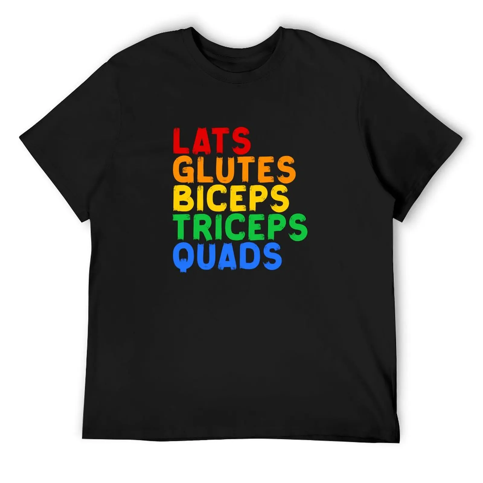 Lats Glutes Biceps Triceps Quads LGBT flag gym outfit T-Shirt sports fans graphic tee shirt men t shirts high quality