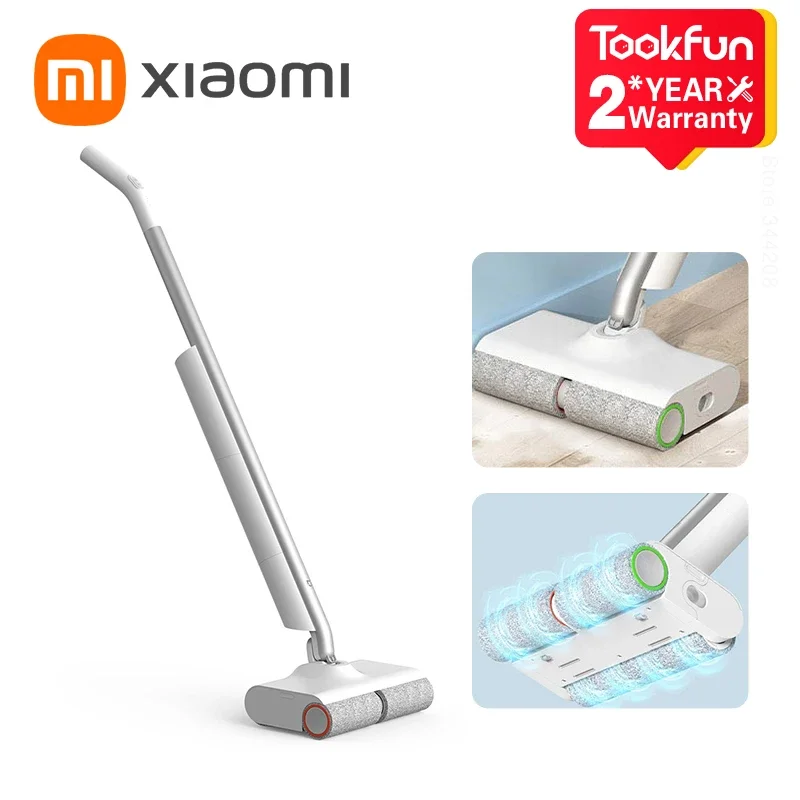 2024 XIAOMI MIJIA Dual-Brush Wireless Mopping Machine Smart Home Appliances Electric Floor Mop Equipped With Traction