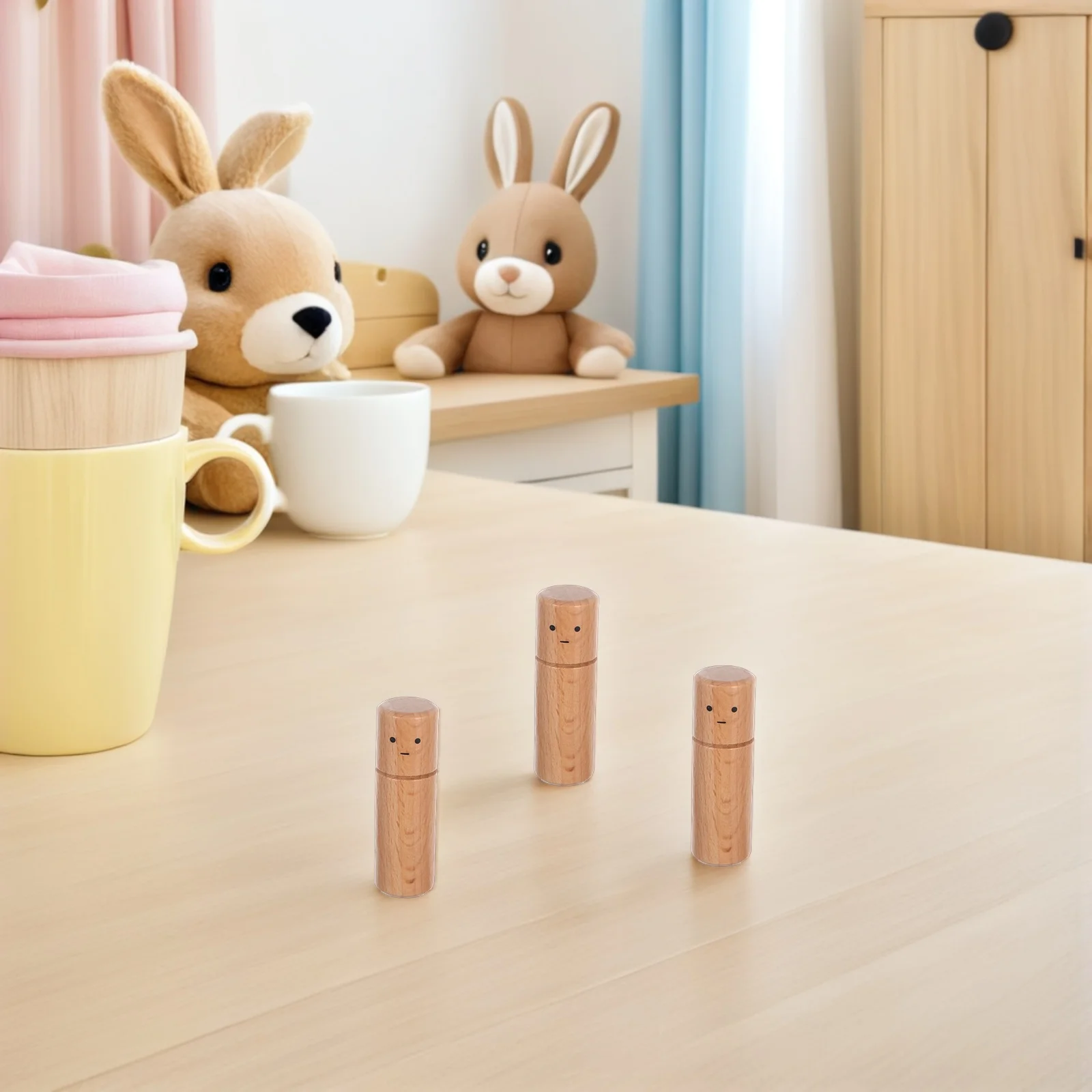 

10pcs Wooden Peg Natural Diy Unfinished Wooden For Crafts Painting Home Decor Small Peg People Figures Coloring