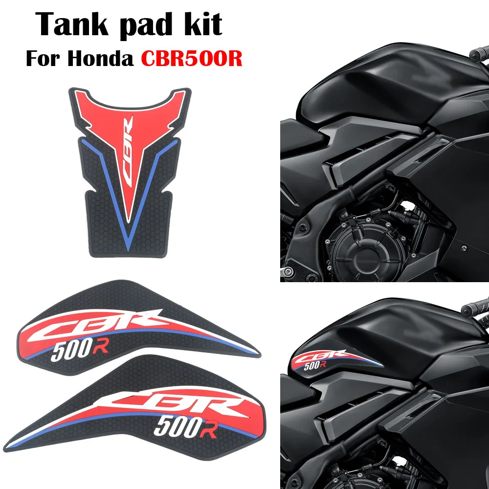 

Motorcycle Tank Sticker Pad Non-slip Side Fuel Rubber Waterproof Stickers For Honda CBR500R CBR 500 R 500R