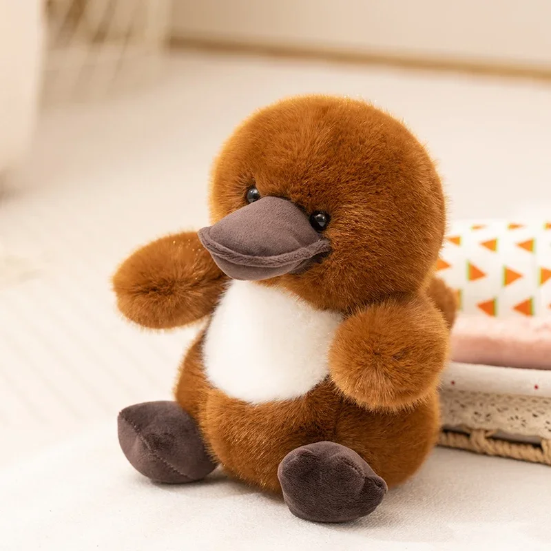 ตุ๊กตาแพลตติปัสขนาดเล็กน่ารัก 22 ซม. ของเล่นตุ๊กตาสัตว์นุ่มนิ่ม ตุ๊กตาเป็ดตัวน้อยน่ารักสำหรับของขวัญคริสต์มาส