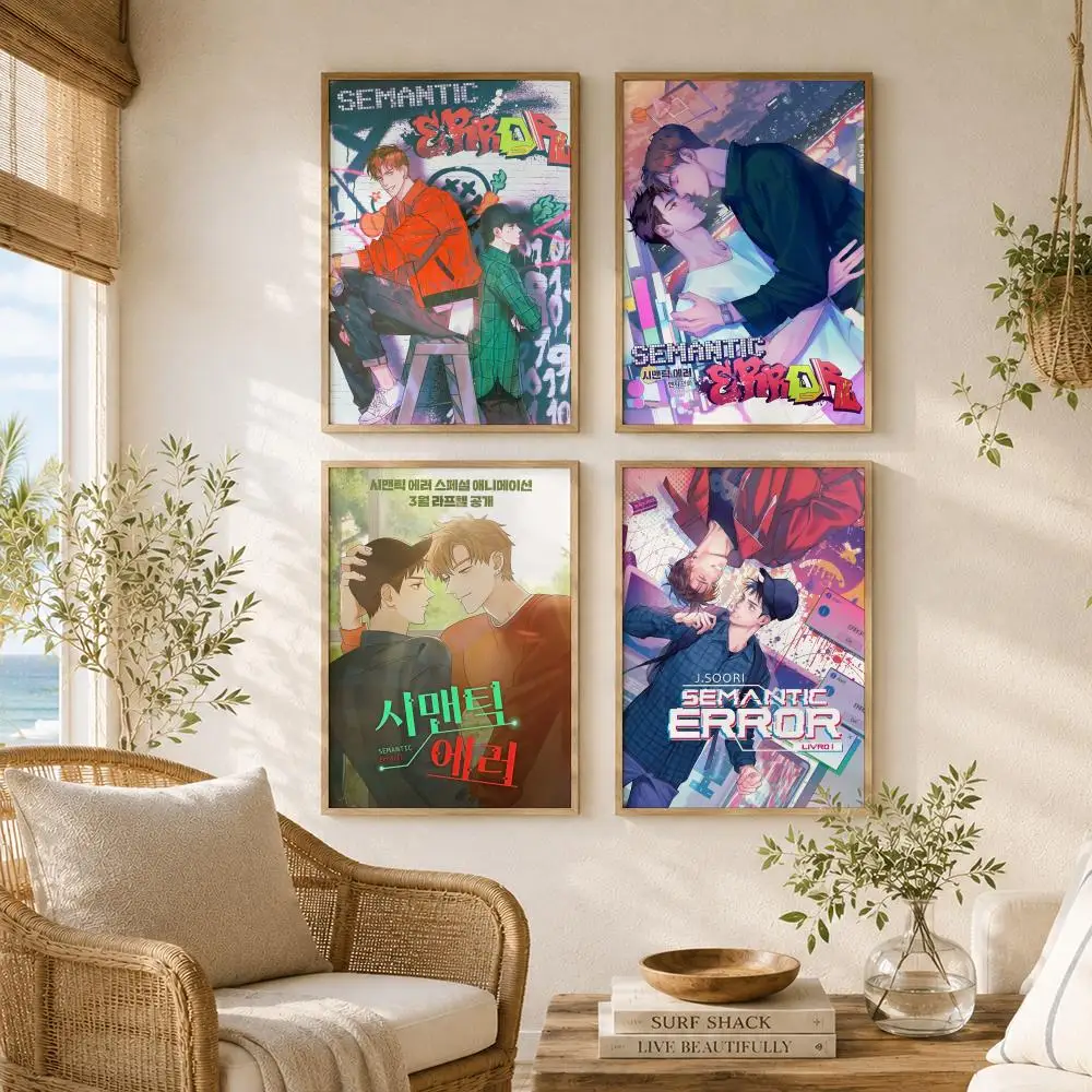 BL Manhwa S-Semantic Error Poster Versatile HD Waterproof Wall Art Self-Adhesive Decor for Any Space Ideal Gift