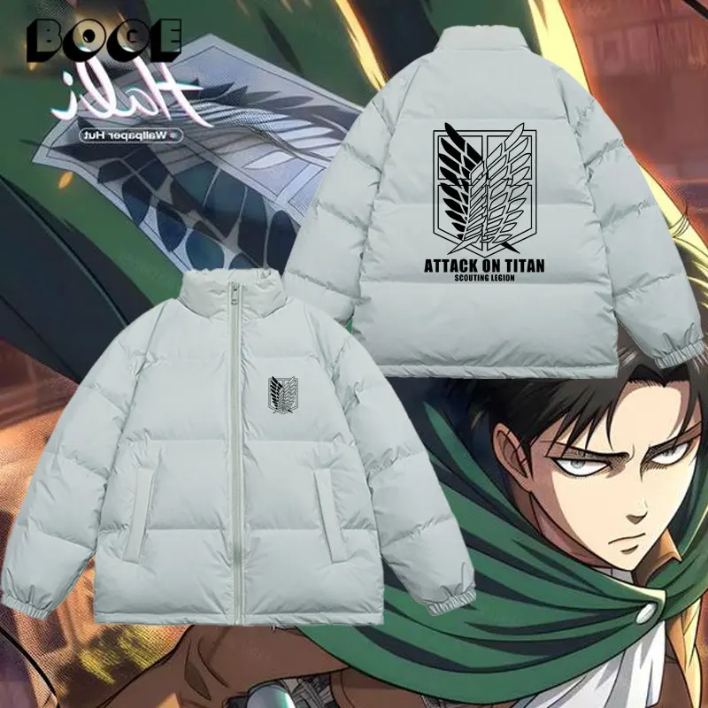 

Зимняя пуховая куртка в стиле аниме «Атака Титанов» (Отряд разведки, Крыло Свободы) для мужчин и женщин, одежда в стиле студенческой формы