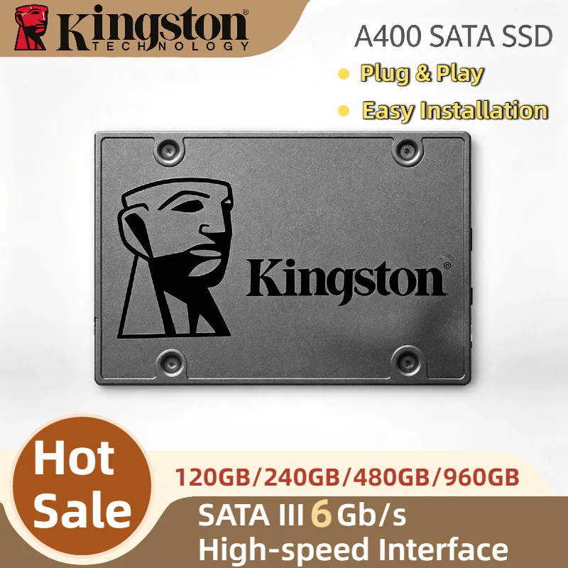Kingston A400 120GB 240GB 480GB 960GB 2.5 Inch SATA III Internal Solid State Drive High Speed Transfer for Desktop Laptop