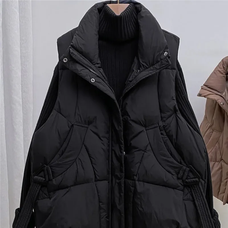 Off-season Plus Size Women's Down Cotton-padded Vest Coat 2026 Autumn Winter Female New Waistcoat Jacket Fashion Overwear