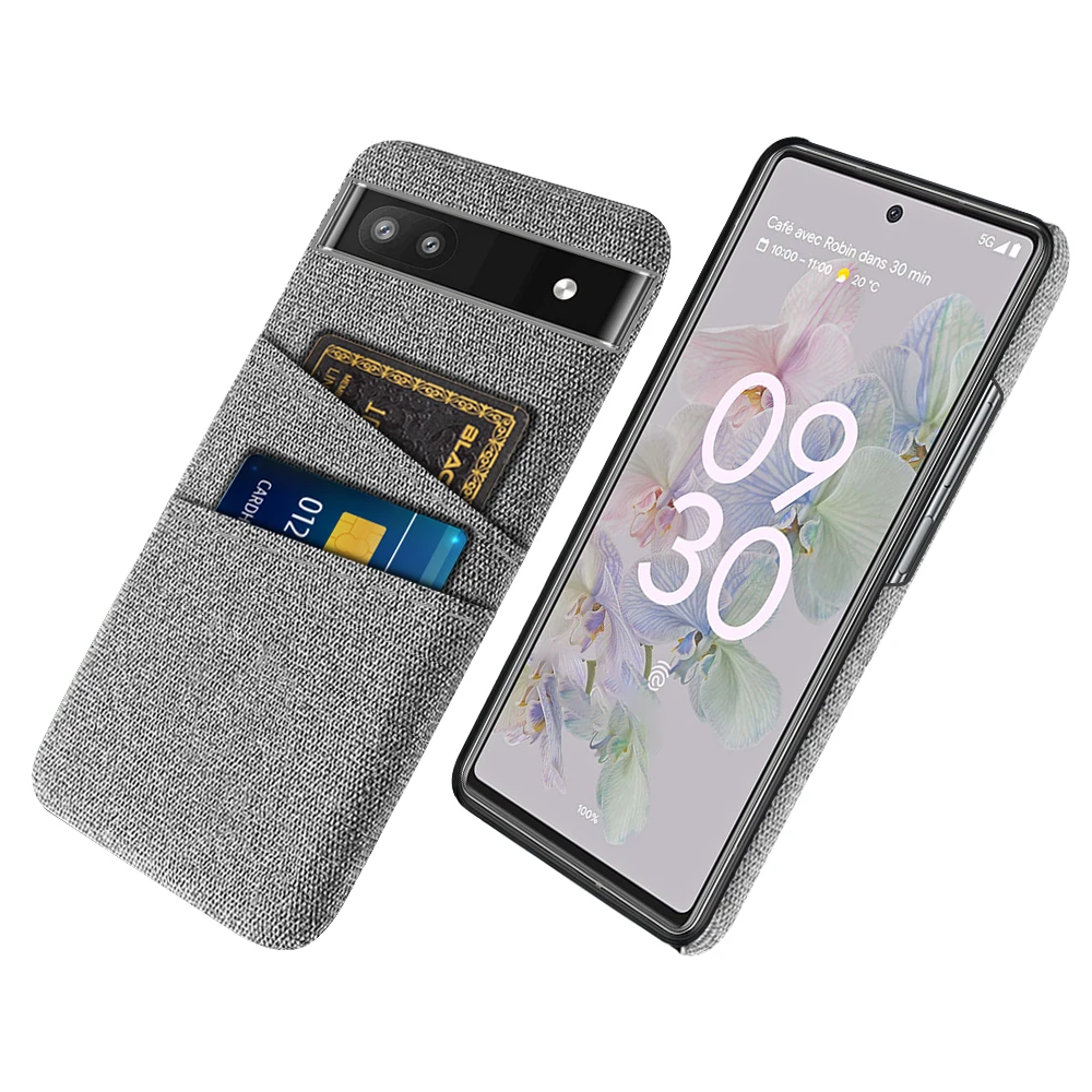 

Pixel 6A For Google Pixel 6A Case Luxury Fabric Dual Card Phone Cover For Google Pixel 6a Cover For Pixel 6a 6 A Coque Funda