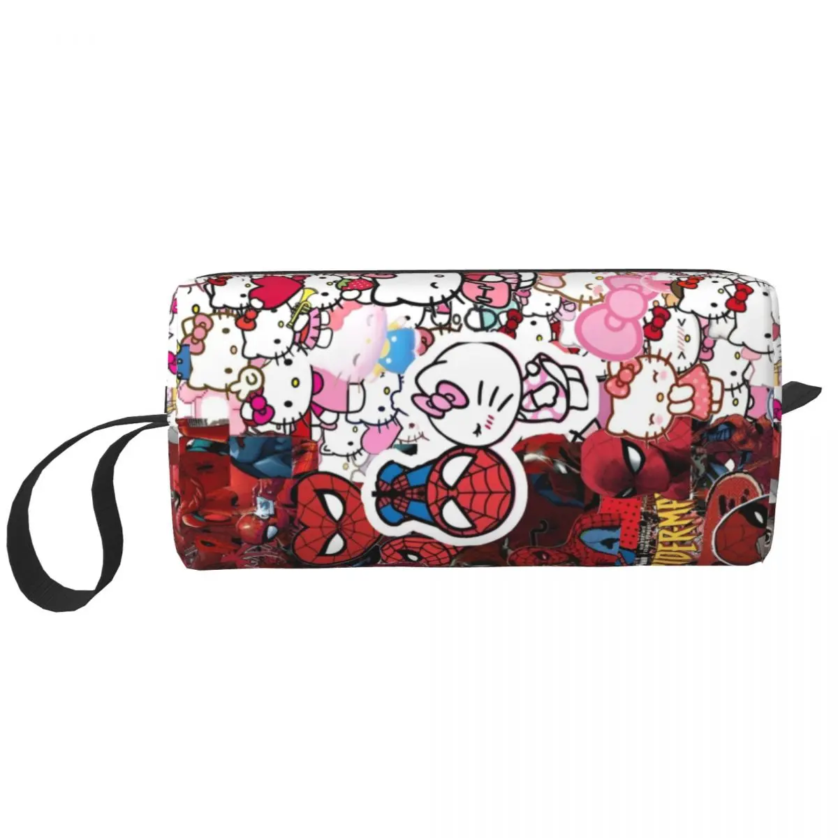 Hello Kitty Spiderman Cartoon Large Makeup Bag Waterproof Pouch Travel Cosmetic Bags Portable Toiletry Bag for Women